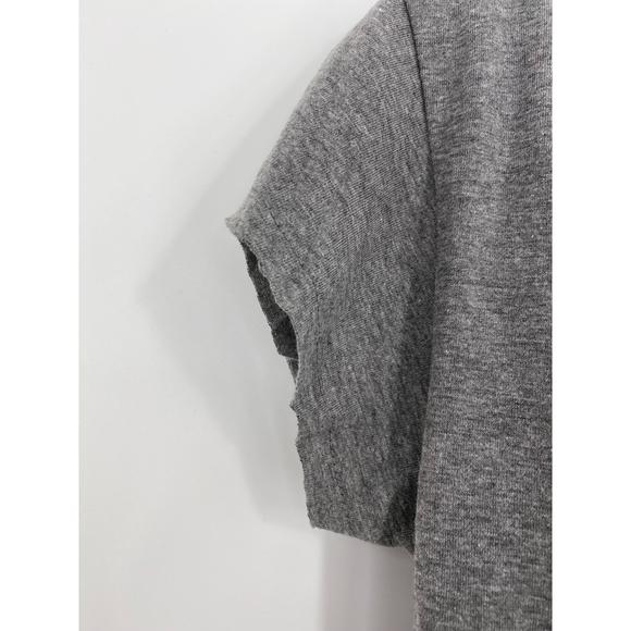 Abound NWT Short Cap Sleeve Raw Edge Crew Neck T Shirt Mini Dress Gray Small New - Picture 5 of 8